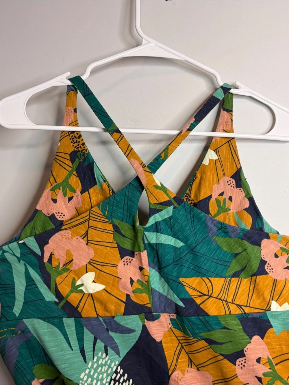 Patagonia Tropical V-Neck Sundress Strappy Athleisure Dress Large - Picture 5 of 9